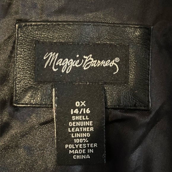 Genuine Leather Maggie Barnes Blazer Women’s 0X - Picture 4 of 5